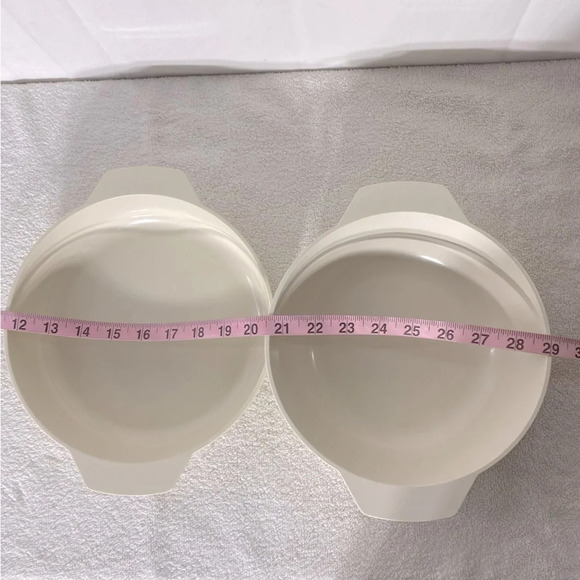 Vintage Glasbak Green Daisy Plastic Oven Proof Round & Oval  Casserole Set x3 - Picture 15 of 16